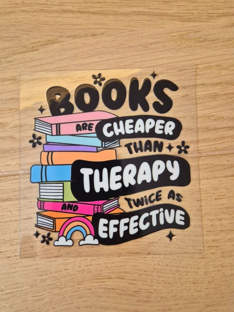 Decal - Books are cheaper than therapy and twice as efective