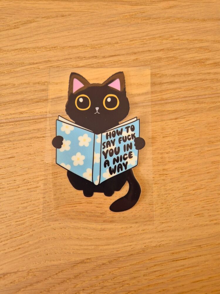 Decal - Cat, How to say fuck you in a nice way