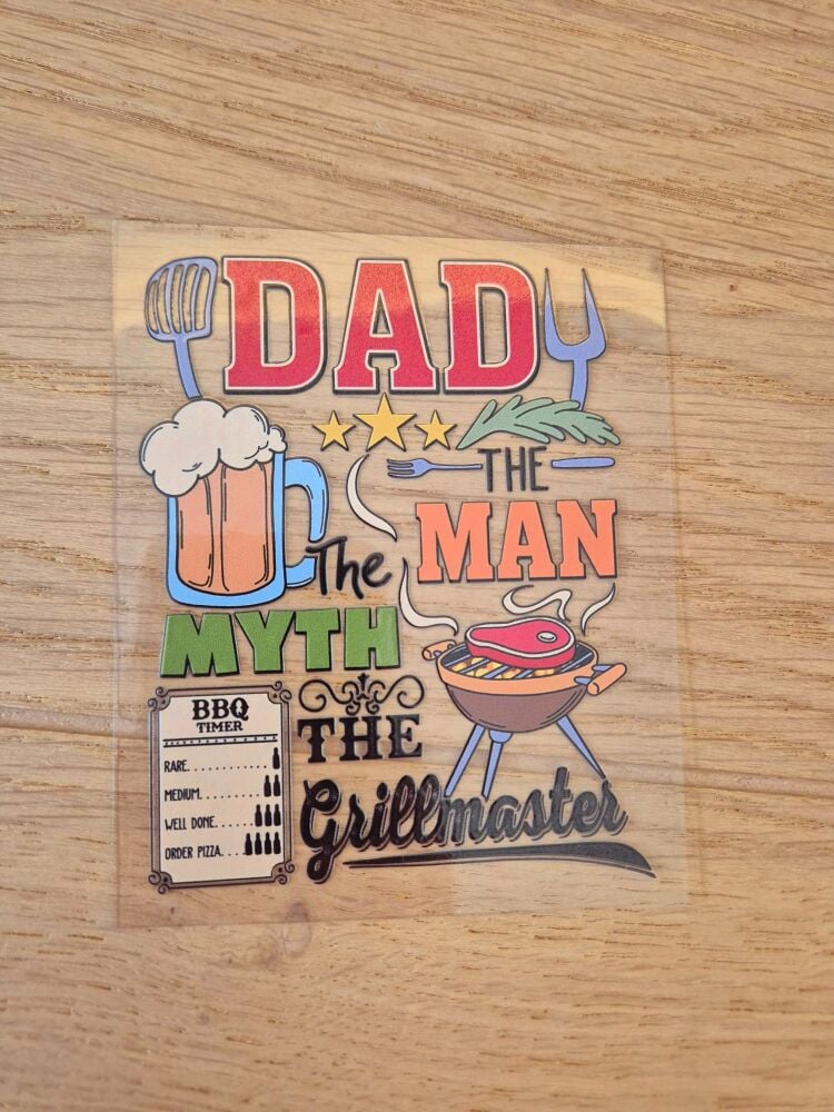 Decal - Dad, the man, the myth, the grillmaster