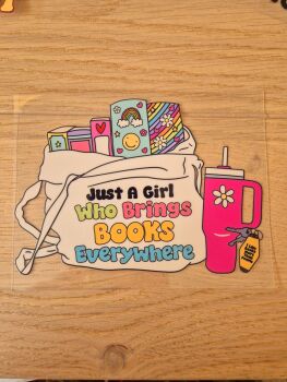 Decal - Just a girl who brings books everywhere