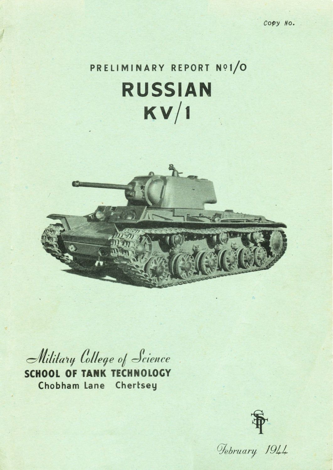 KV-1 Heavy Tank Preliminary STT Report