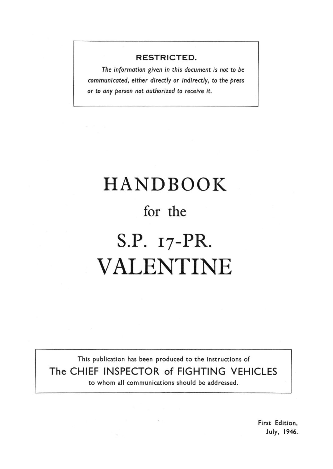 SP 17pdr Valentine (Archer) Handbook