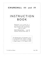Churchill III & IV Instruction Book