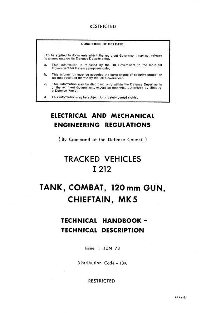 Chieftain Mk 5 Technical Handbook
