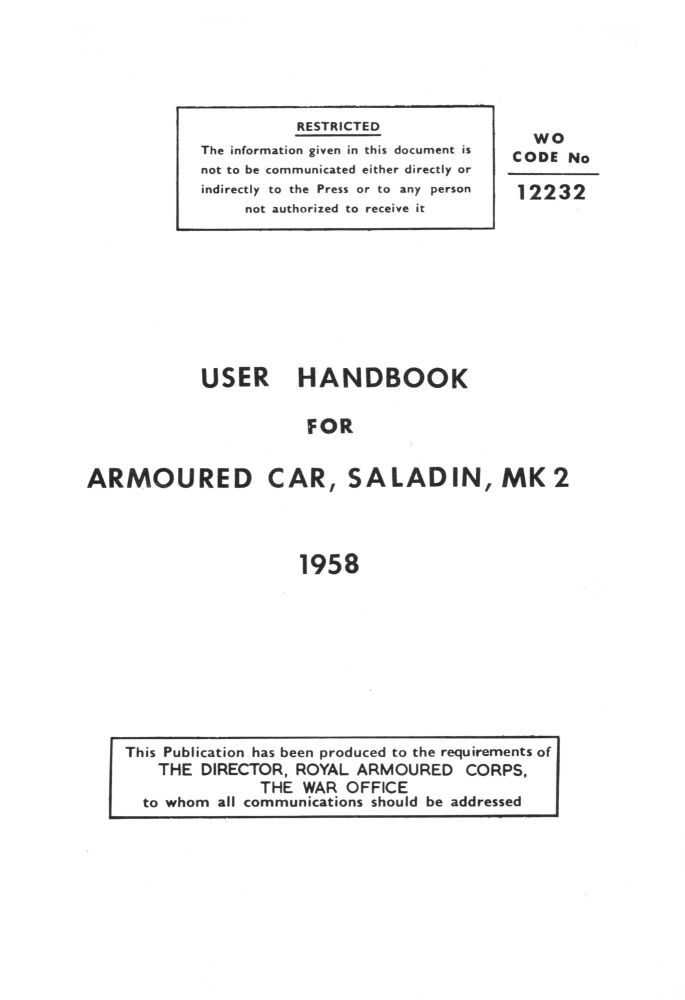 Saladin Mk 2 User Handbook