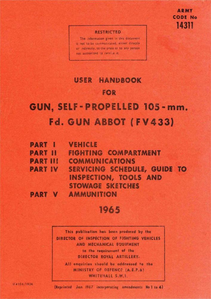 FV433 Abbot 105mm User Handbook