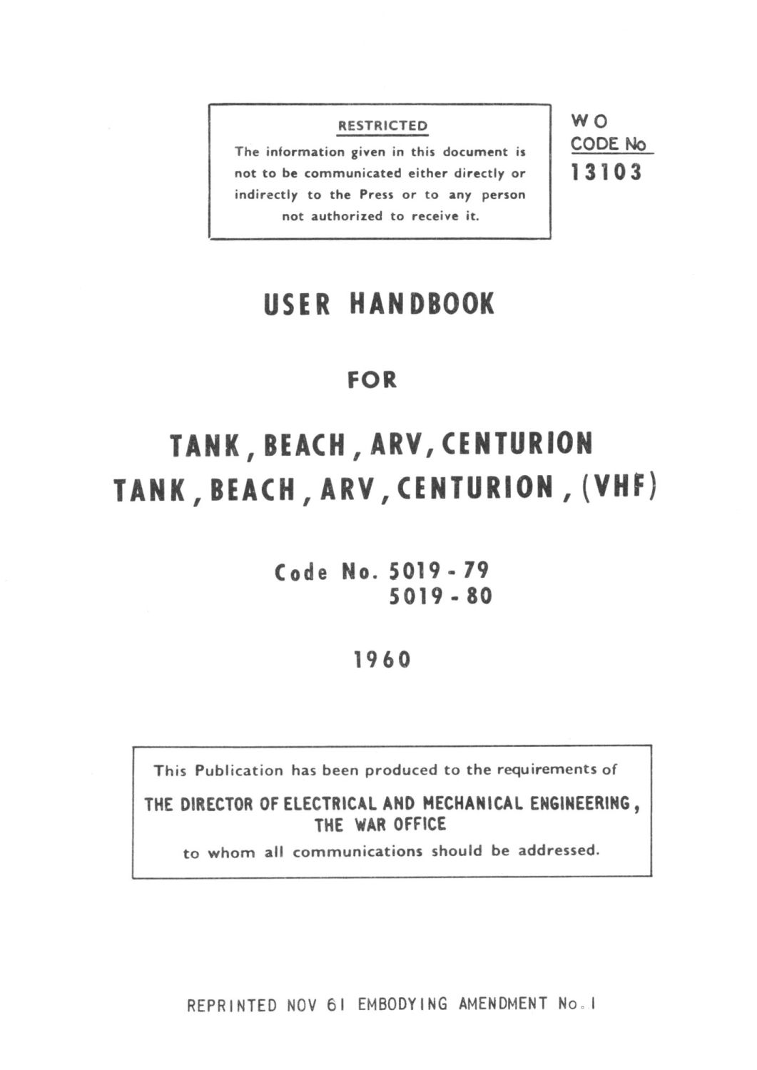 Centurion BARV User Handbook