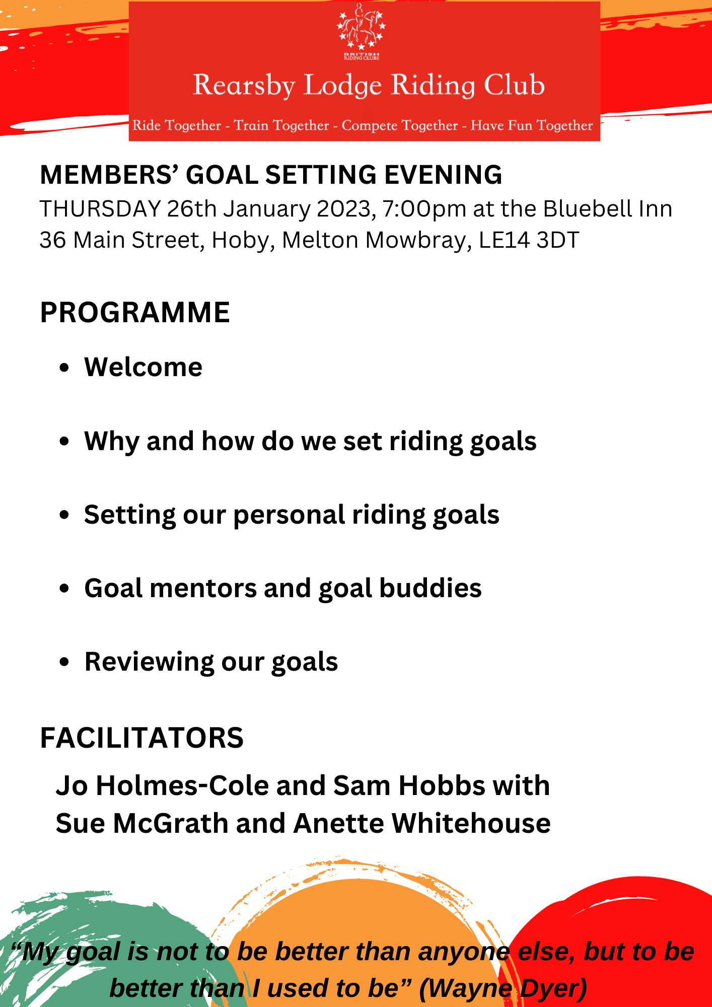 Goal Setting Evening Programme