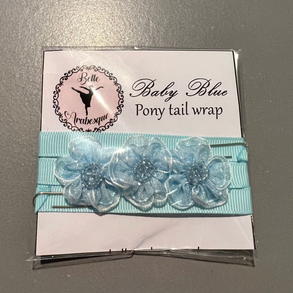 BABY BLUE pony tail wrap