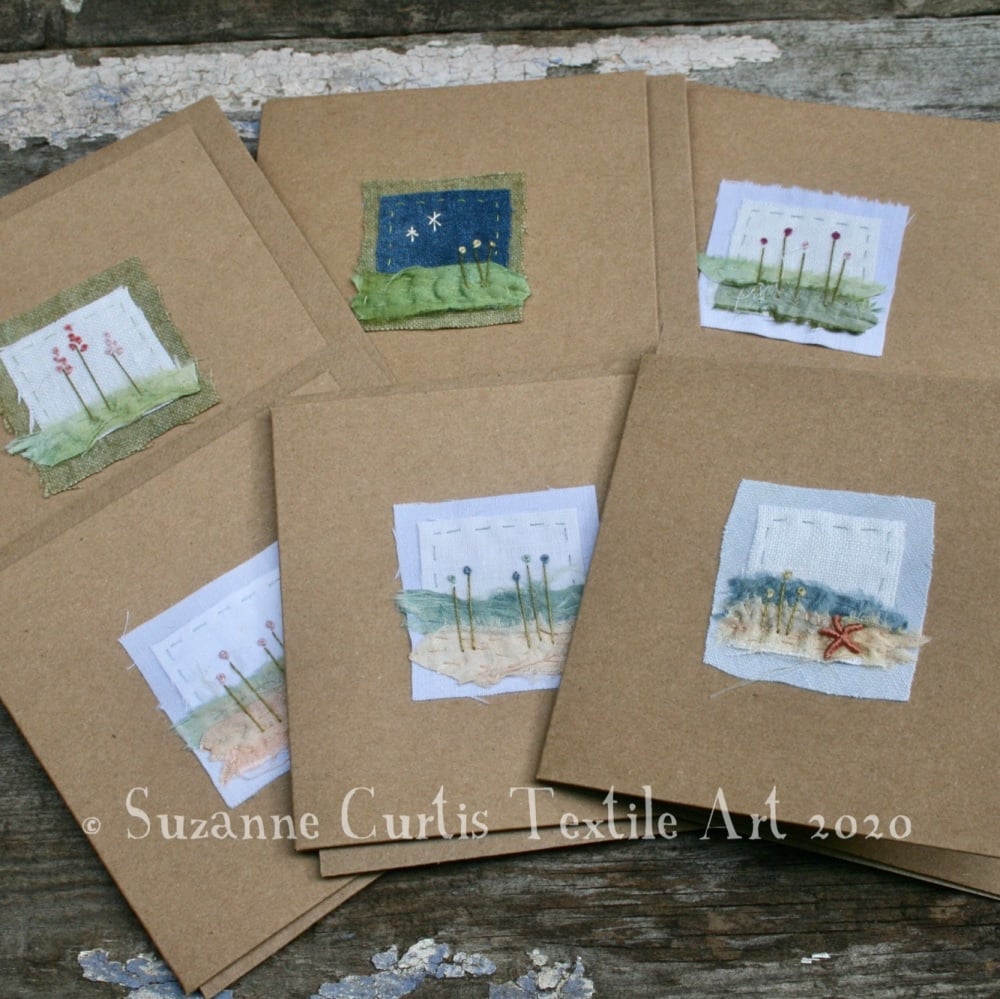 Embroidered Cards - pack of 6 - No 1