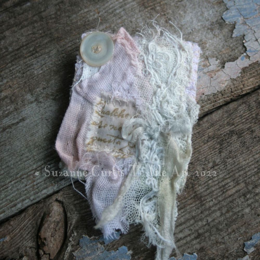 Vintage Textile Brooch E