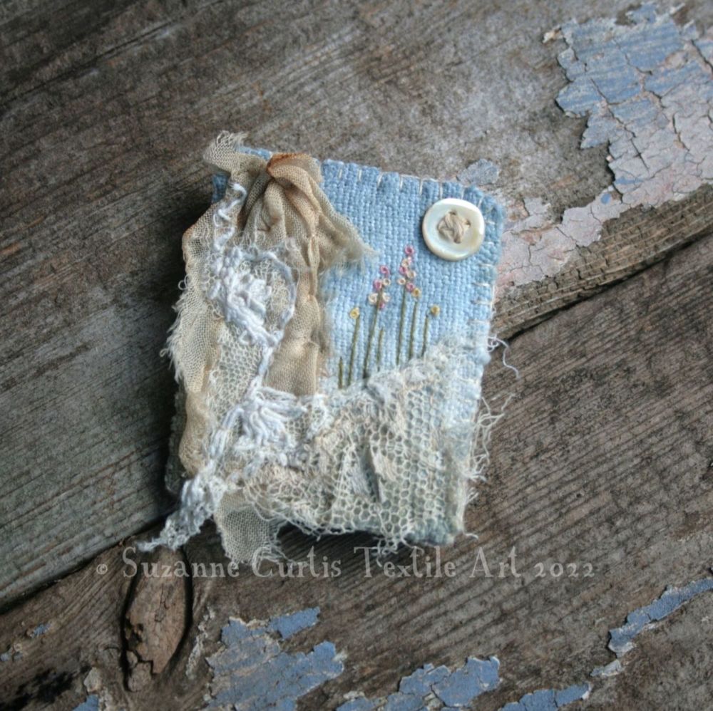 Vintage Textile Brooch H