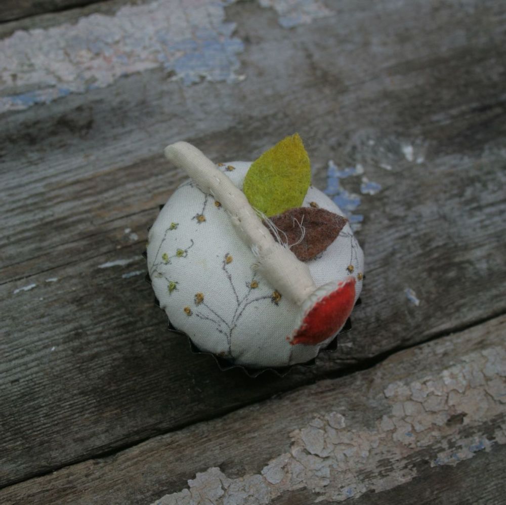 Small Vintage Tin Pincushion D