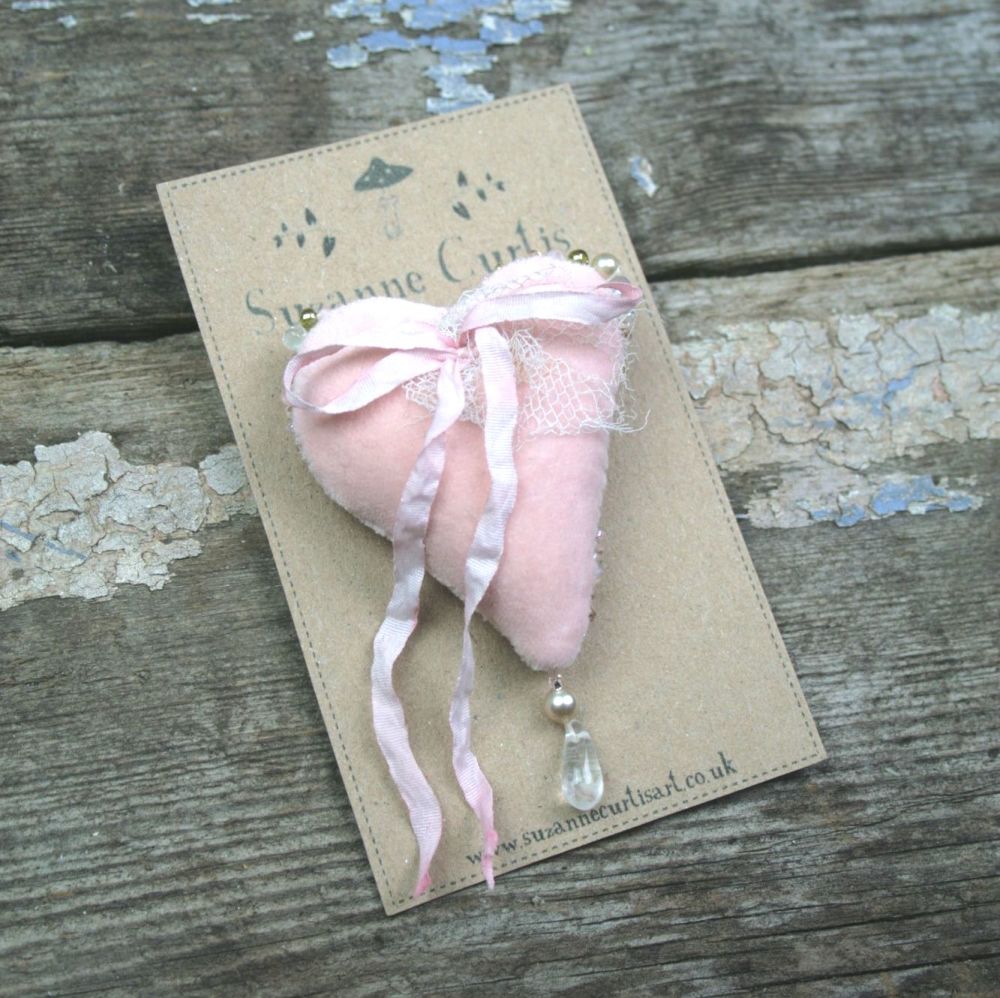 Velvet Heart Brooch A