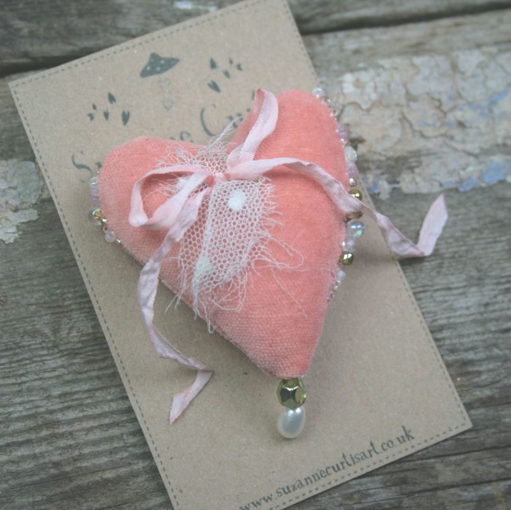 Velvet Heart Brooch C