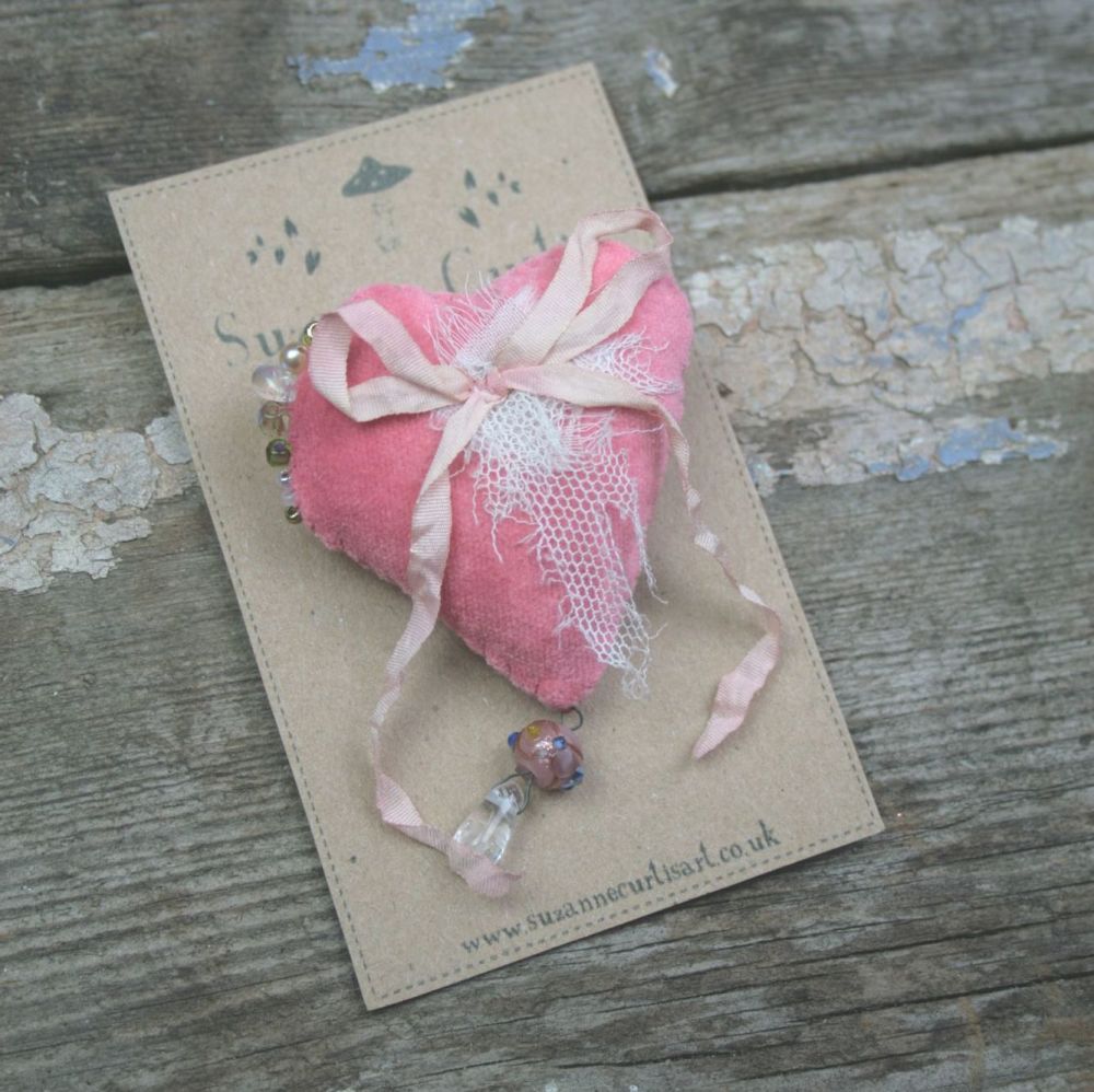 Velvet Heart Brooch D