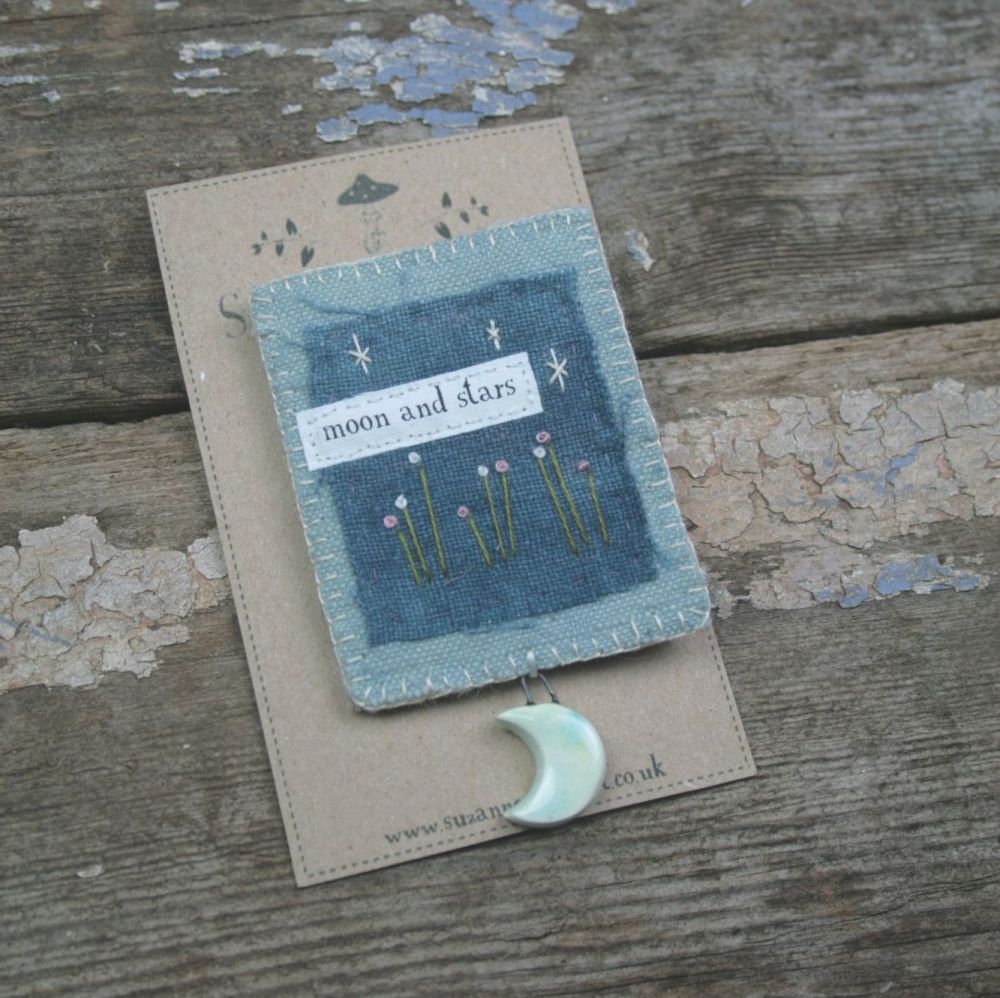 Moon and Stars Brooch D