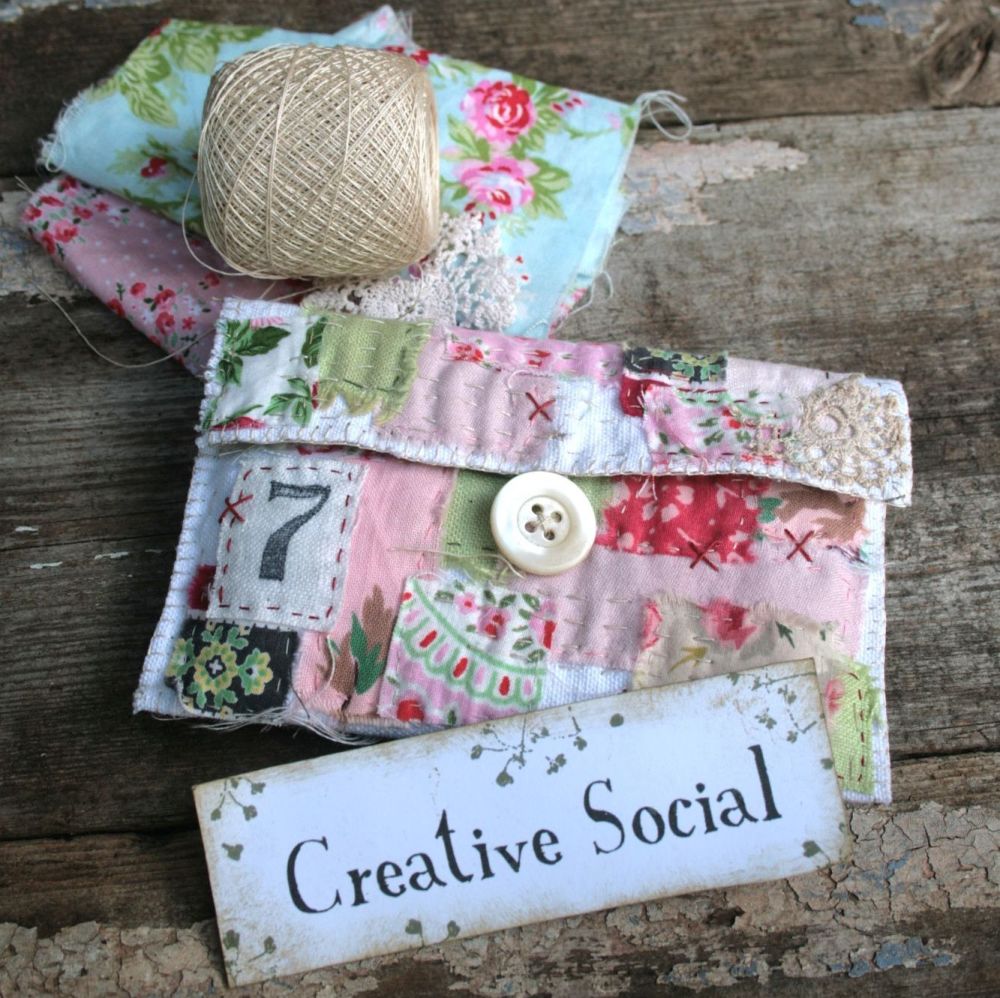 February 2023 Creative Social Group - Slow Stitch Pouch