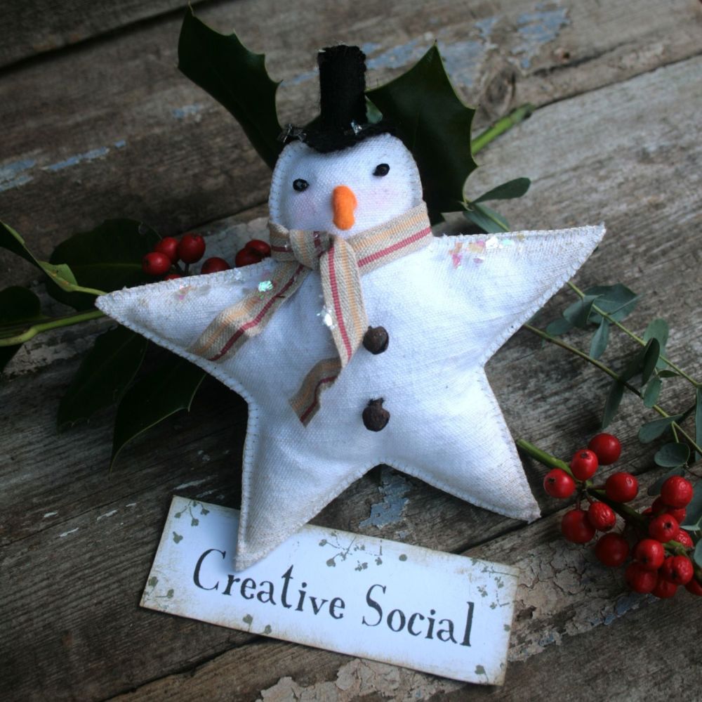 December 2023 Creative Social Group - Snowman Star Decoration