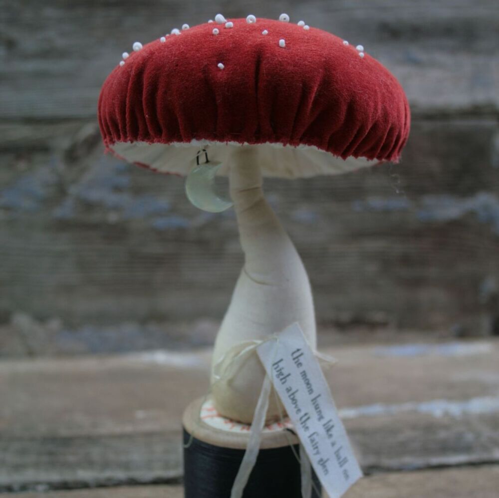 Fly Agaric on Vintage Cotton Spool - N