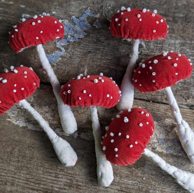 Toadstool Brooches