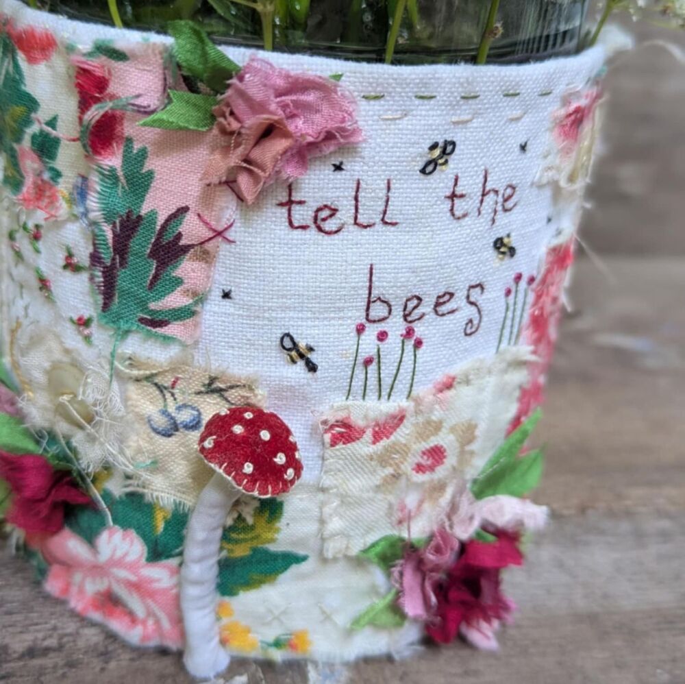 Slow Stitched Jar Collar