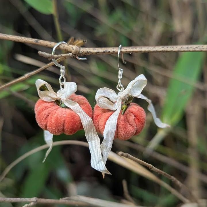 Velvet Pumpkin Earrings