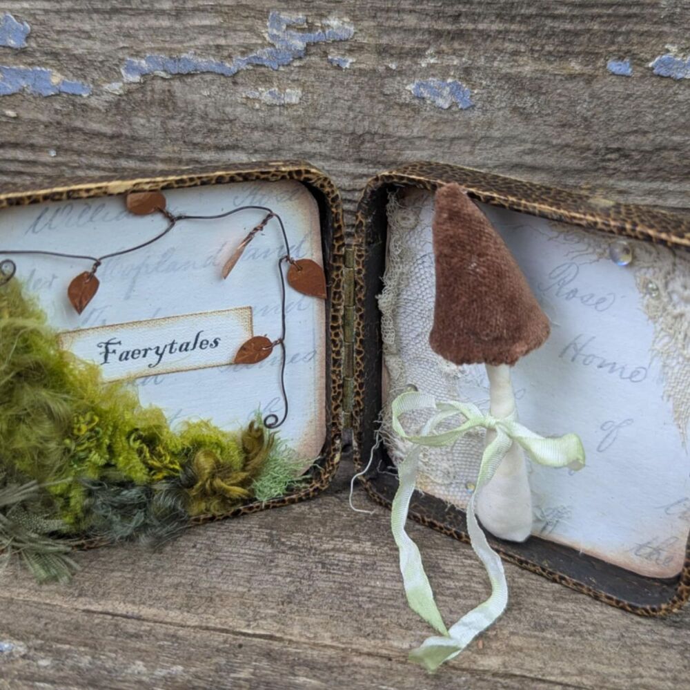 Brown Velvet Toadstool in Box