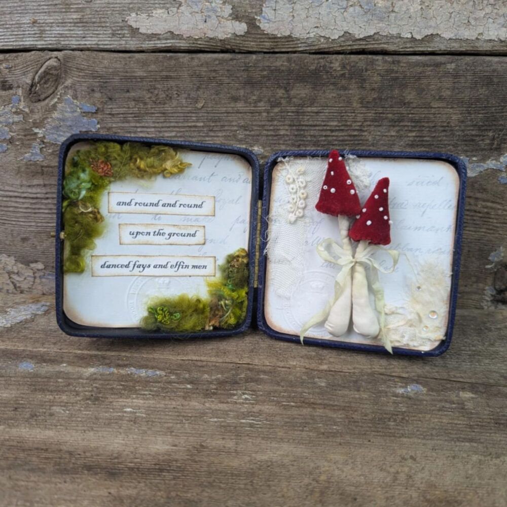 Fly Agaric Toadstool in Box - fays & elfin men.