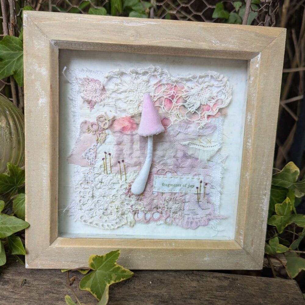 Slow Stitch Toadstool in Frame Workshop - Sat 11th July or Wed 22nd July 2026