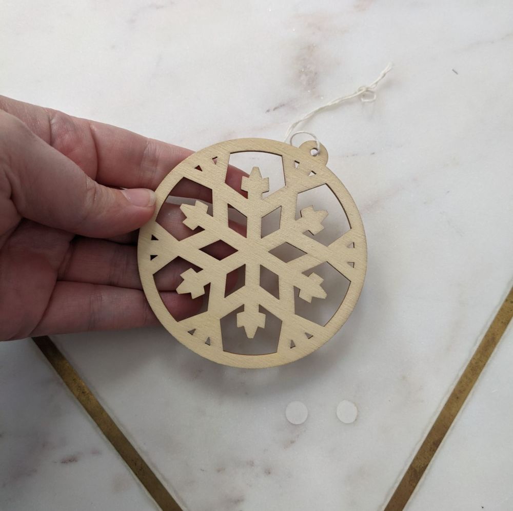 Snowflake laser cut decoration