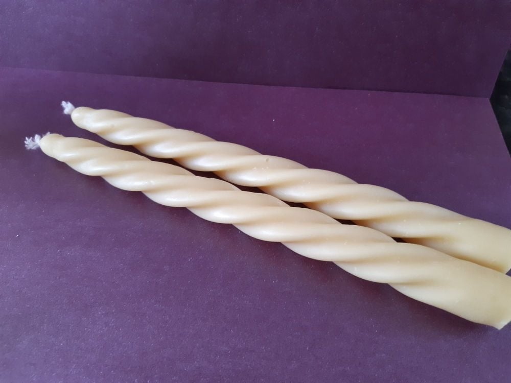 Pair of spiral taper candles