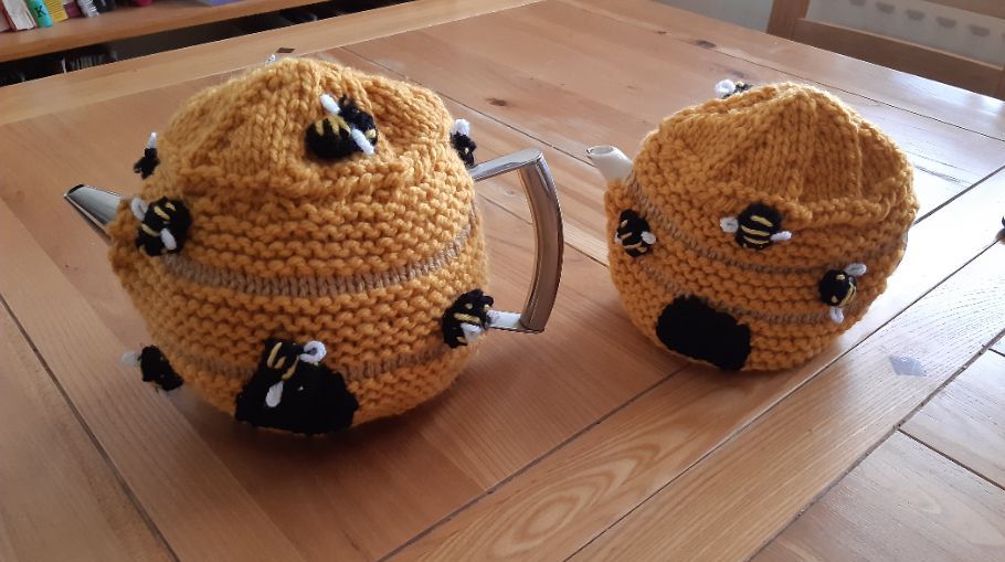 Knitted Tea Cosies and Jar Covers