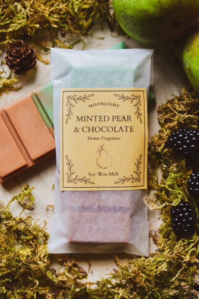 Minted Pear & Chocolate - Scented Wax Melt Bar