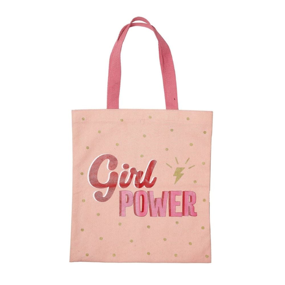 Sass & Belle Girl Power Tote Canvas Shopping Bag