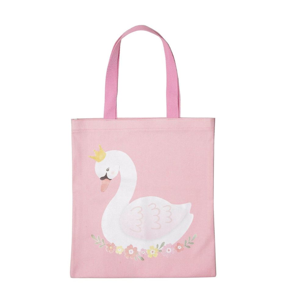 Sass & Belle Freya Swan Canvas Tote Shopping Bag