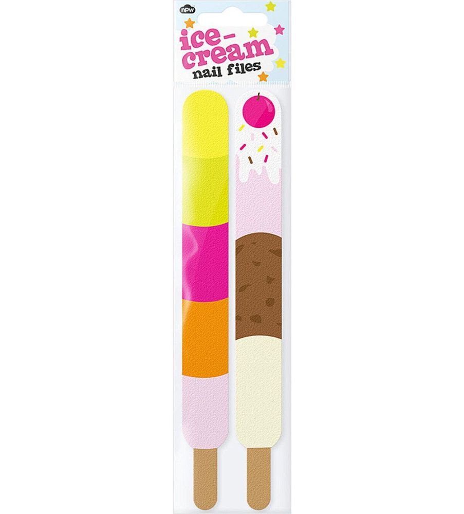 NPW Gifts | Novelty Kawaii Ice Cream Sandpaper Nail Files x 2