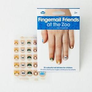 Childrens Zoo Stick On Nail Art Stickers