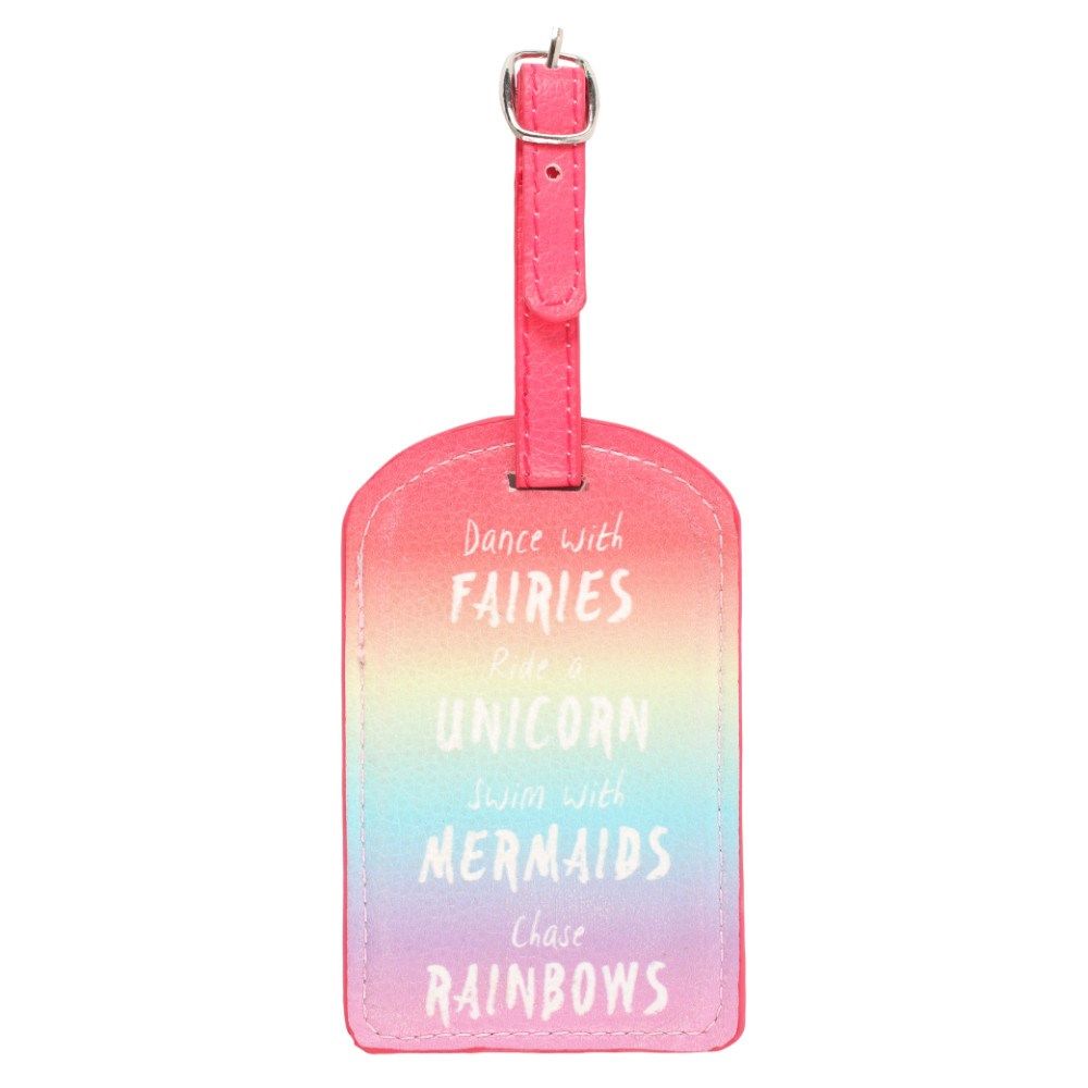 Rainbow Designed Luggage ID Tag with Text