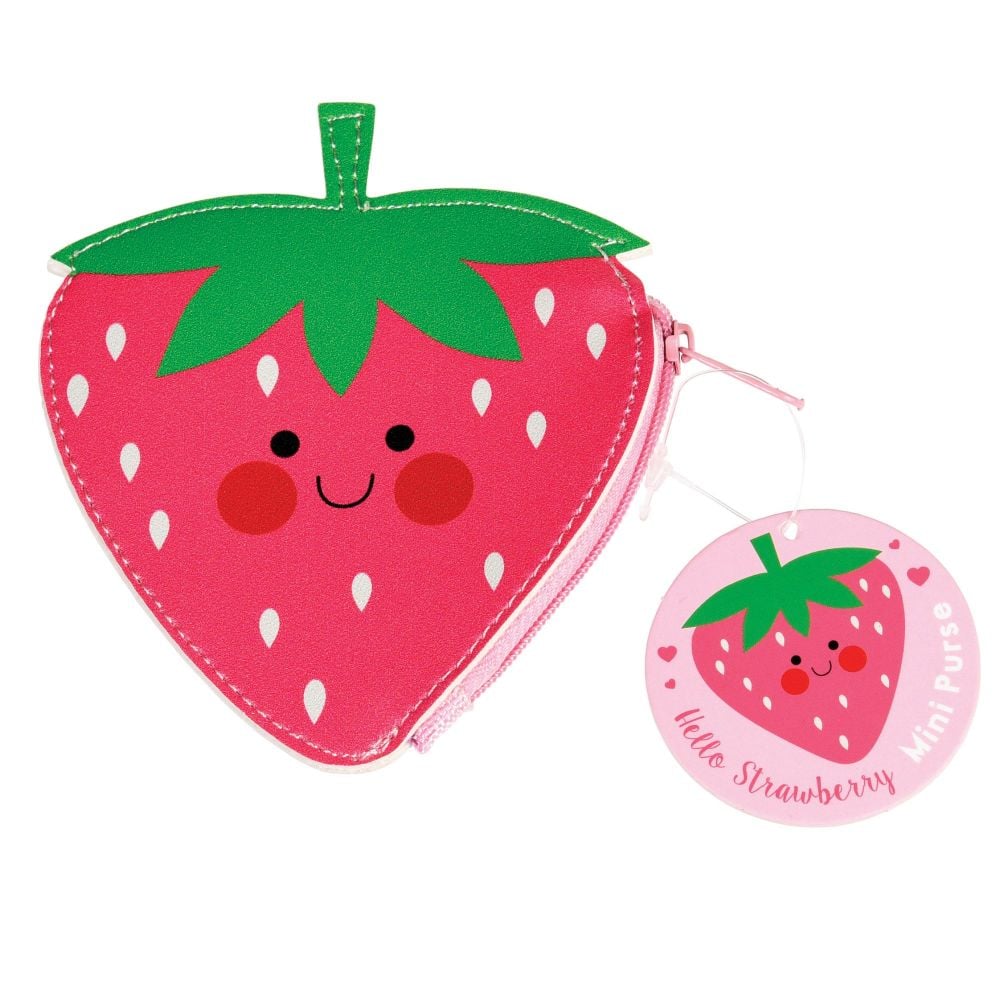 Rex London | Girls Kawaii Hello Strawberry Vinyl Coin Purse 