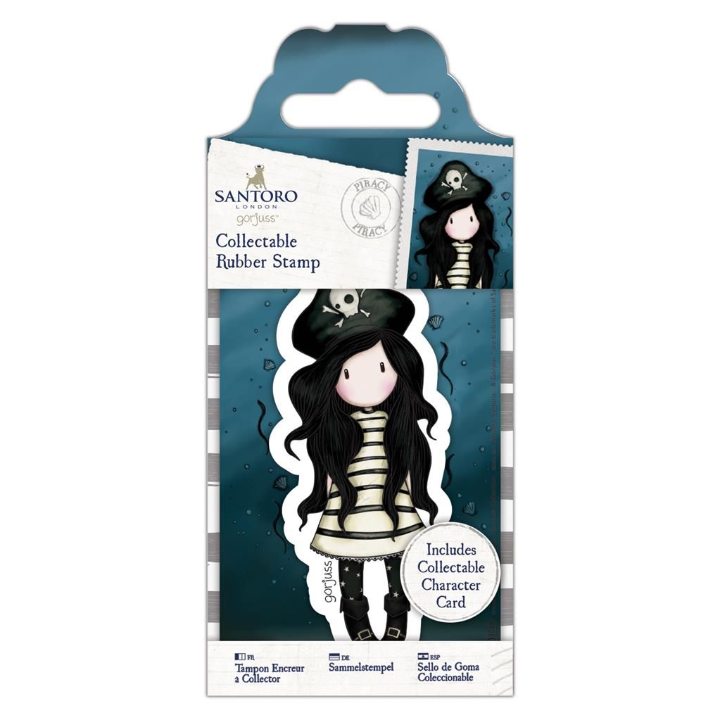 Santoro London Collectable Rubber Stamp - Piracy