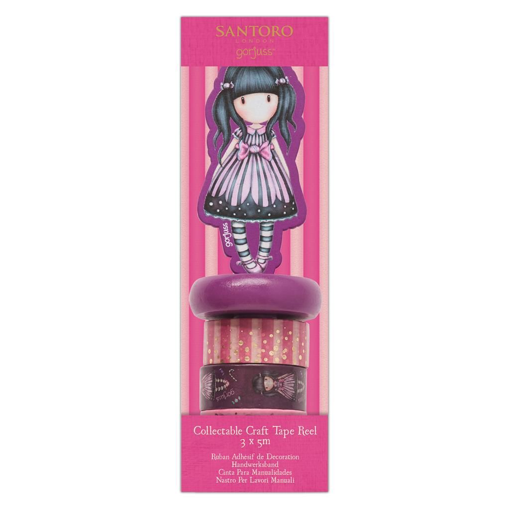 Gorjuss Dolls Patterned Washi Tape & Dispenser Reel | Sugar & Spice | Santoro Gorjuss 