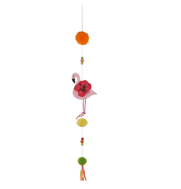 Pom Pom Hanging String: Flamingo