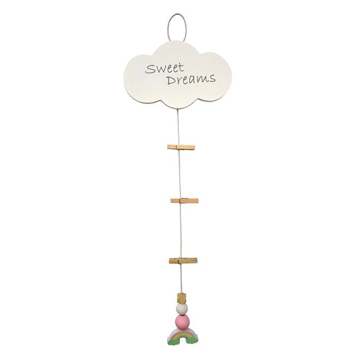 Little Dreamers | Childrens Rainbow Wooden Hanging Photo Peg String