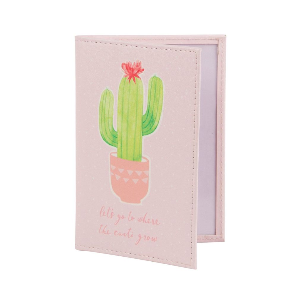Sass & Belle | Pink Cactus Passport Holder