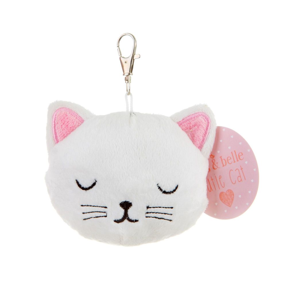 Sass & Belle | Childrens Cutie Cat Plush Bag Charm 