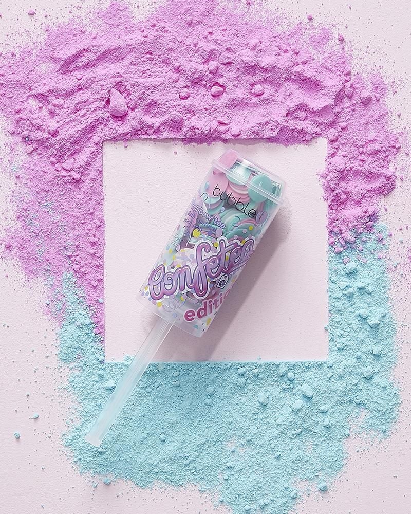 Bubble T Rainbow Bath Confetti Push Pop