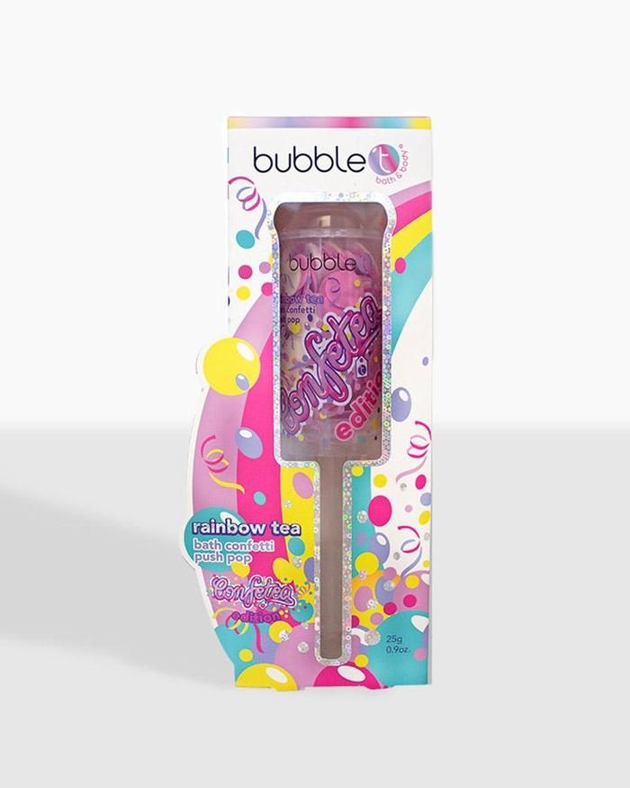Confetea Rainbow Bath Push Pop | Bubble T Cosmetics