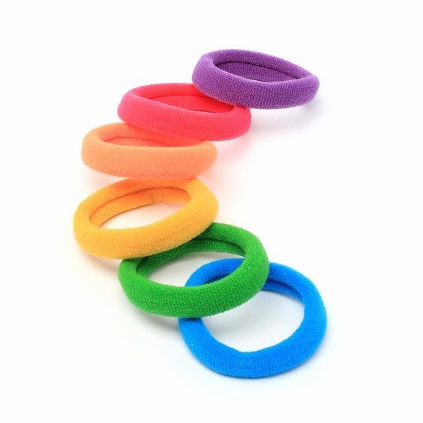 Pack of 6 Bright Jersey Hair Ties