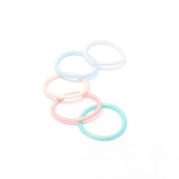 Pack of 10 Shiny Pastel Mix Hair Elastics